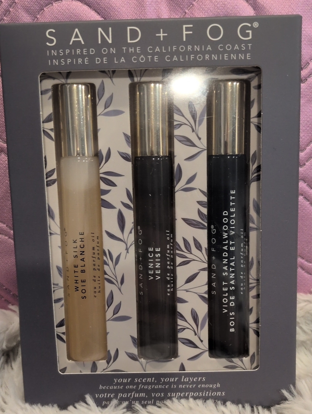 Sand And Fog Trio - White Silk, Venice, Violet Sandalwood